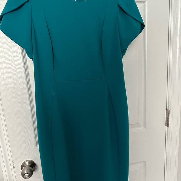 Calvin klein green short sleeve elegant dress size 12 - Picture 5 of 5